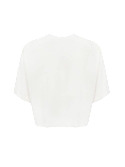 T-shirt cropped con ricami Elisabetta Franchi | MA01851E2270